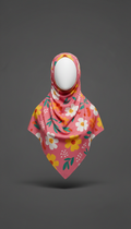 Hijab rectangulaire pop souci éclatant